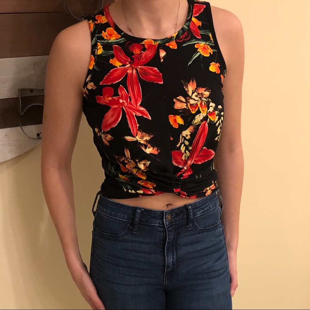 First love floral tank